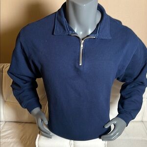 Jerzees Men’s Blue Zip Up Sweater Size Large